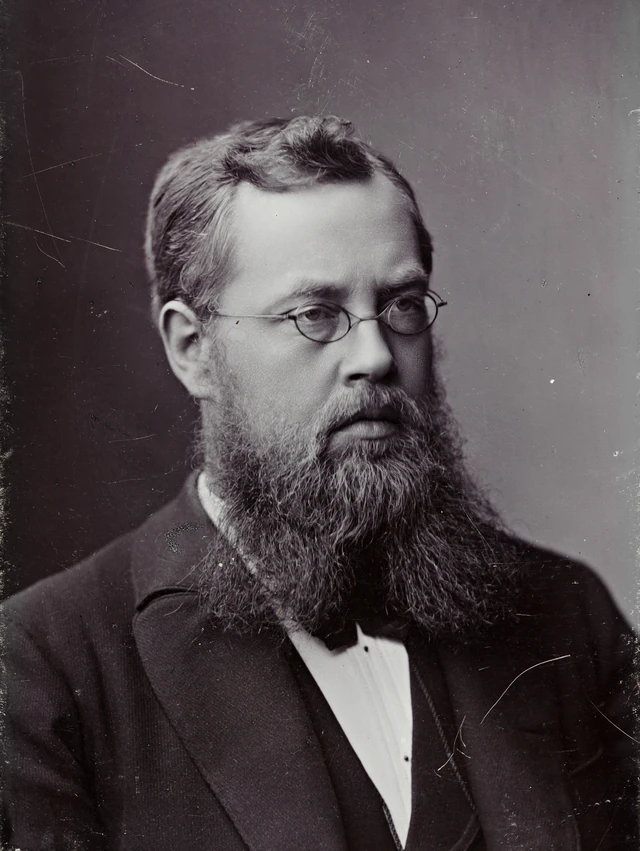 Historical portrait of Sophus Lie.